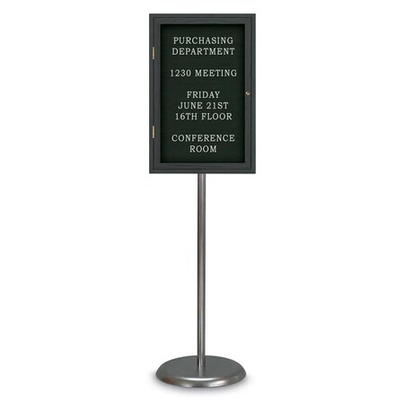 United Visual Products Corkboard, Triple Door, Radius Frame, 72x48", Bronze/Surf UV70055-BRONZE-SURF